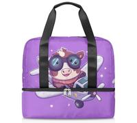 Linda bolsa de lona deportiva con diseño de vaca para mujeres, hombres, niños y niñas, 21 L, para fin de semana, para viajes, gimnasio, yoga, color, Big, Organizador de bolsas