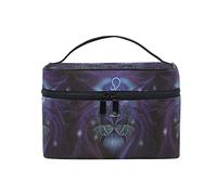 Linda bolsa de maquillaje con constelaciones del zodiaco león para mujer, neceser de aseo, ver imagen, Talla única, Mochilas