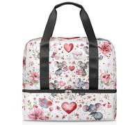 Linda bolsa deportiva de Love Mouses para mujeres, hombres, niños y niñas, 21 litros, para fin de semana, para viajes, gimnasio, yoga, color, Big, Organizador de bolsas