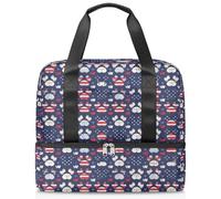 Linda bolsa deportiva de Star Paw para mujeres, hombres, niños y niñas, 21 L, bolsa de fin de semana, bolsa de viaje separada para viajes, gimnasio, yoga, color, Big, Organizador de bolsas