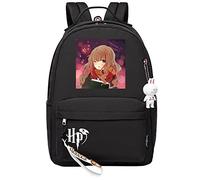 Linda bolsa escolar Hermione Harry Magic mochila para niños bolsa de libros para niños bolsa de escuela primaria negro