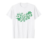 Linda Boston Chica Retro Groovy City Camiseta