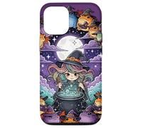 Linda bruja creando momentos mágicos con sapos Carcasa para iPhone 12/12 Pro