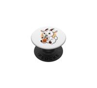 Linda Cabra Kawaii Anime Bebiendo Té Burbuja Niña Niños PopSockets PopGrip Adhesivo