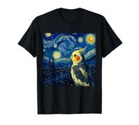 Linda cacatúa Mirando Las Estrellas en Van Gogh Noche Estrellada Camiseta