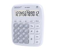 Linda calculadora de 12 dígitos Pantalla LCD Grande Boton Both Both Candy Colored Desktop Calculator Adecuado para la Escuela de Oficina Hogar para niños Contador Contador (Blanco)