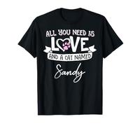 Linda Camisa de Gato Llamado Sandy para Mujeres y niñas Camiseta