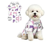 Linda camisa hawaiana de gatito L para perros pequeños, bonito traje de playa de verano para cachorros, ropa suave y transpirable para gatos con botones