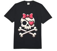Linda Camiseta con Lazo de Calavera y Corbata de Hueso Cruzado, Mujeres y niñas Piratas Comfort Colors Adult Heavyweight T-Shirt