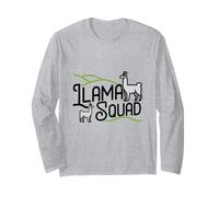 Linda Camiseta de Llama para niñas Escuadrón de Llama Manga Larga