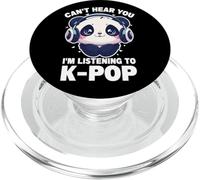 Linda Camiseta de Panda Merch Can't Hear You I'm Listening to KPOP PopSockets PopGrip para MagSafe