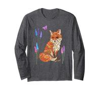 Linda Camiseta de Zorro Bonita Camiseta de Zorro para los Amantes de los Zorros Manga Larga