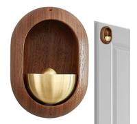 Linda Campanilla de la Puerta de Nogal, Campana Decorativa Natural Colgante para automóvil, Nevera, Entrada, Puerta de Granero, Sonido nítido, Estilo 2