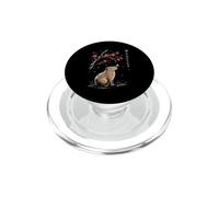Linda Capibara Sakura Cherry Blossom Arte Tradicional japonés PopSockets PopGrip para MagSafe