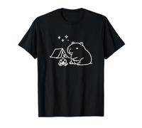 Linda Capybara Camping fogata al Aire Libre Amante Tranquilo Camiseta