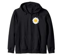 Linda Cara de Flor de Margarita Feliz Sudadera con Capucha