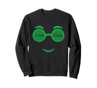 Linda cara sonriente con gafas, día de San Patricio Sudadera