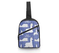 Linda Caricatura Llama Alpaca con Unicornio Sling Bag Crossbody Hombro Viaje Pecho Mochila Plegable Daypack para Deportes Compras Senderismo