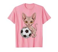 Linda Chica de Soccer Sphynx a la Que le encantan Las Habilidades de los Gatos el día del Juego Camiseta