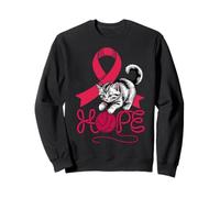 Linda Cinta de concientización sobre el cáncer de Sangre roja de Gato Sudadera