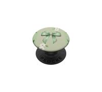 Linda Cinta de Lazo Floral Verde púrpura Coqueta niñas PopSockets PopGrip Adhesivo