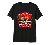 Linda Cita de San Valentín de Love You More Than Pizza Camiseta Premium