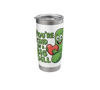Linda cita divertida pepinillo diciendo que eres una especie de eneldo grande Vaso térmico de acero inoxidable de doble pared