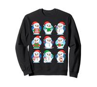 Linda colección de vacaciones de snowman de dibujos animados Sudadera