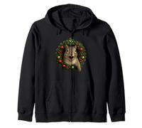 Linda Corona navideña de Ardilla navideña Sudadera con Capucha