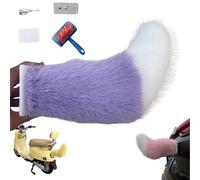 Linda Decoración Auto con Cola Peluda, Eléctrica, Cola de Animal Que Se Mueve con Control Remoto, Automotriz Creativo Adorno para Vehículos, Maletero Motocicleta(Purple)