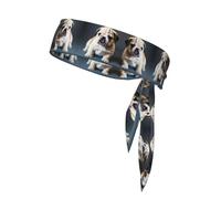 Linda diadema con estampado de bulldog para mujeres y hombres, diademas ninja, diadema para sudor, para yoga, correr, gimnasio.
