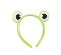 Linda diadema de maquillaje de rana divertida y elástica de ala ancha, lindas bandas para el pelo para niñas, accesorios para el cabello para niñas, diadema (B)