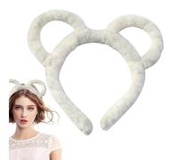 Linda diadema de maquillaje, diademas para mujeres para lavarse la cara,Diadema de maquillaje de felpa - Aro para el cabello de felpa, accesorios decorativos suaves para el cabello, diadema para el