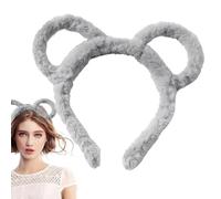 Linda diadema de maquillaje, diademas para mujeres para lavarse la cara - Linda diadema de maquillaje - Moda para niñas adolescentes, aro de pelo de felpa, artículos para la cabeza para adolesc