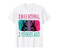 Linda era normal hace dos Yorkie, Yorkie mamá papá yorkshire Camiseta