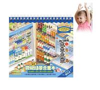 Linda escena en miniatura de 10 juegos de libros de escena 3D, múltiples escenarios, haz tu propio mini adhesivo de casa reutilizable y terapia para adolescentes y adultos, alivio del estrés, pasa el