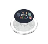 Linda Escuela Cristiana con Jesús Volver a la Escuela F PopSockets PopGrip para MagSafe