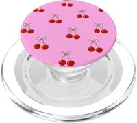Linda estética de Frutas Retro Kawaii de Cereza Rosa PopSockets PopGrip para MagSafe
