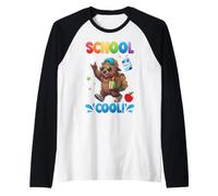 Linda Estudiante Wombat de Regreso a la Escuela es Genial para niños y niñas Camiseta Manga Raglan