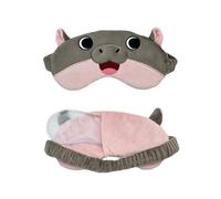 Linda Eye Masque for Sleep, Soft Hippo Eye Masque for Sleep, Comfortable Animal Sleeping Masque, Plush Cute Animal Sleeping Eye Masque, Ideal para relajación y descanso