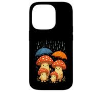 Linda Familia de Hongos con Paraguas Carcasa para iPhone 14 Pro
