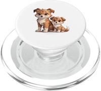 Linda Familia de Perros y Cachorros Border Collie PopSockets PopGrip para MagSafe