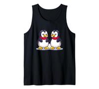 Linda familia de pingüinos | Adorables pingüinos de dibujos animados de Camiseta sin Mangas
