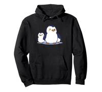 Linda familia de pingüinos | Adorables pingüinos de dibujos animados de Sudadera con Capucha