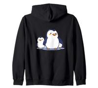 Linda familia de pingüinos | Adorables pingüinos de dibujos animados de Sudadera con Capucha
