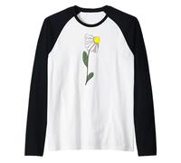 Linda flor de margarita Camiseta Manga Raglan