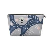 Linda Foca, Bolsa de Maquillaje Bolsa de cosméticos Bolsa de artículos de tocador de Viaje portátil Bolsa de artículos de tocador