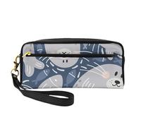 Linda Foca, Bolsa de Maquillaje Bolsa de cosméticos Bolsa de Aseo de Viaje portátil Estuche de Cuero para Mujeres y niñas