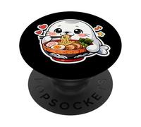 Linda Foca Comiendo Ramen Fideos Amantes de la Sopa de Fideos niñas Mujeres Foodie PopSockets PopGrip Adhesivo