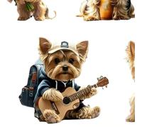 Linda fragancia para coche para perros - Ambientador con clip de ventilación acrílico 2D, difusor de sólido | Perfume de aire decorativo de 4 piezas para el hogar, lugar de trabajo, cocina, cami